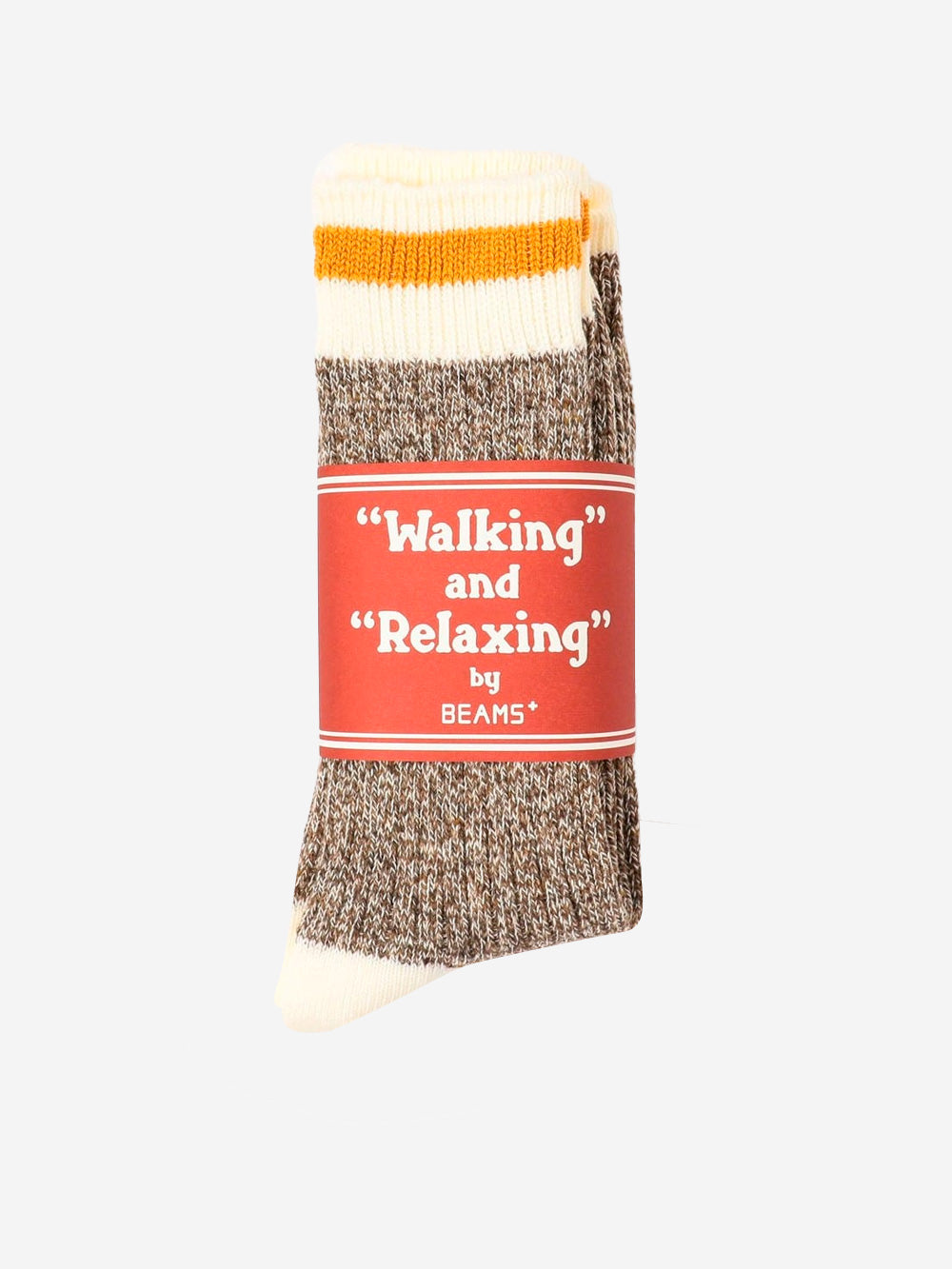 BEAMS PLUS Rag socks kaki con giallo marrone Urbanstaroma