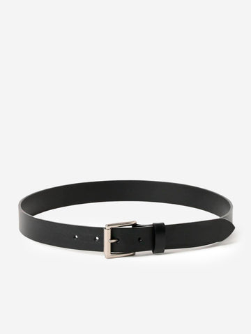 BEAMS PLUS Cintura nera in cuoio Nero
