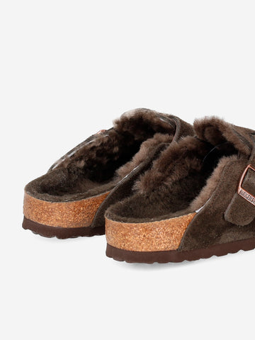 BIRKENSTOCK Boston Shearling 'Mocca' Marrone scuro