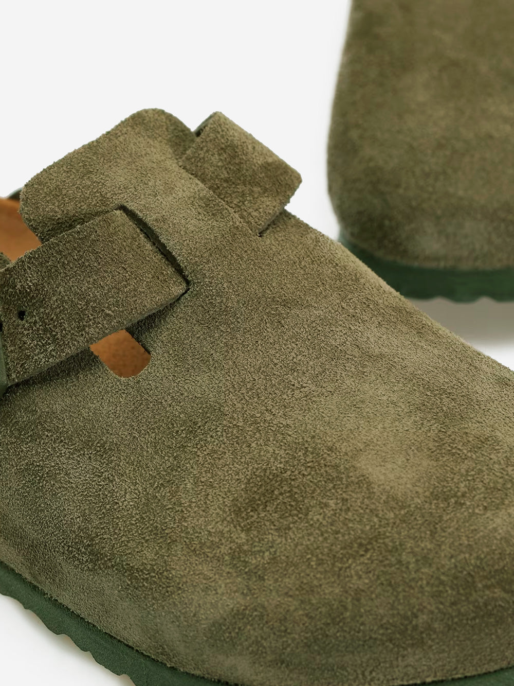 BIRKENSTOCK Boston suede verde 'Thyme' Verde Urbanstaroma