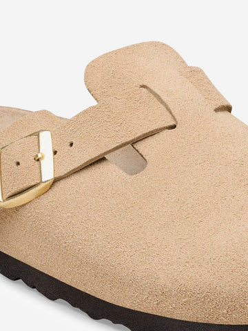 BIRKENSTOCK Boston suede Exquisite 'taupe' Beige