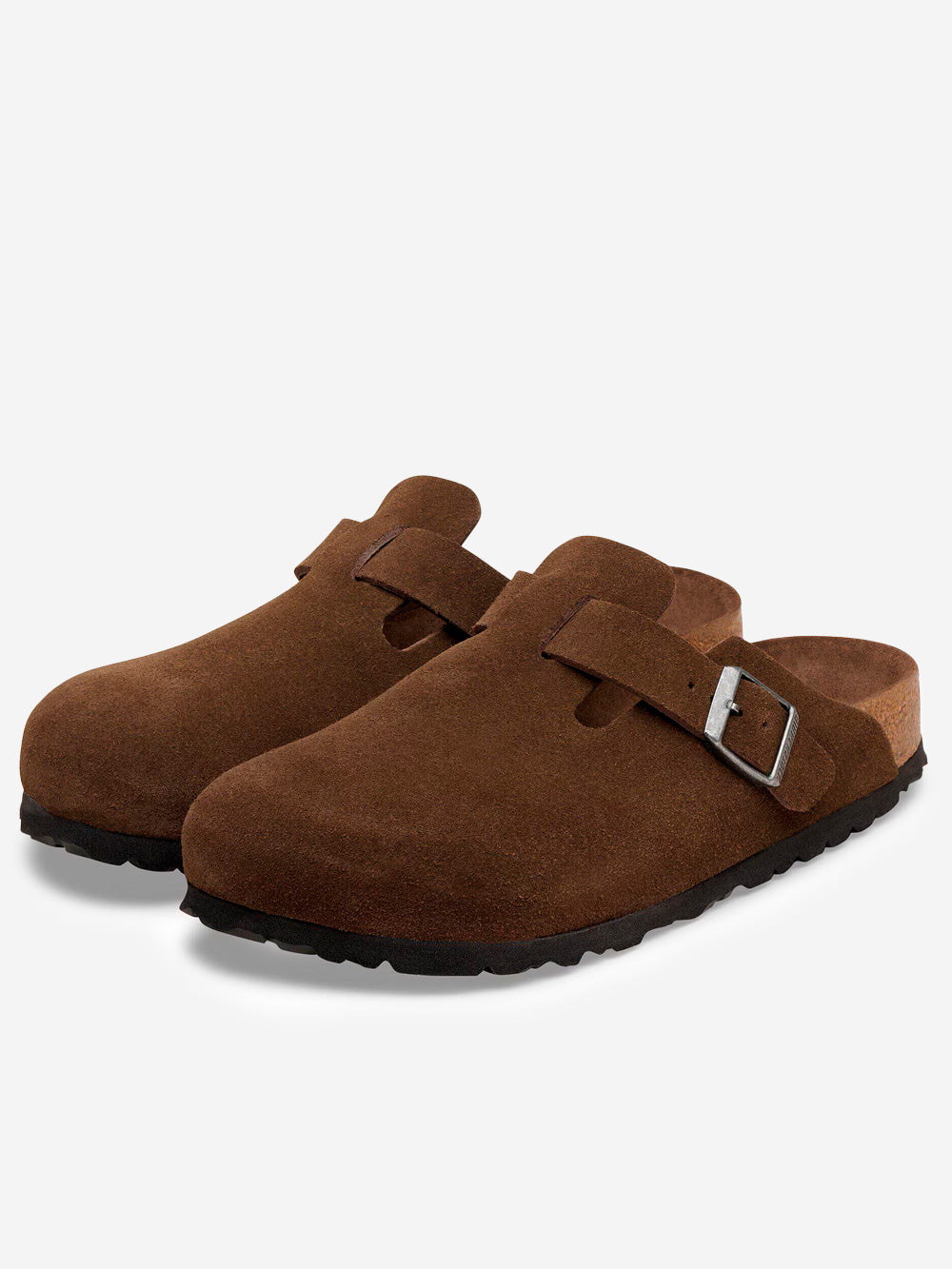BIRKENSTOCK Boston suede 'Carafe Tonal' plantare morbido Marrone Urbanstaroma