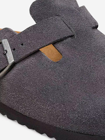 BIRKENSTOCK Boston Suede 'Charcoal' grigio