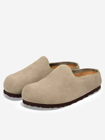 BIRKENSTOCK Amsterdam Wrapped Suede Taupe Taupe