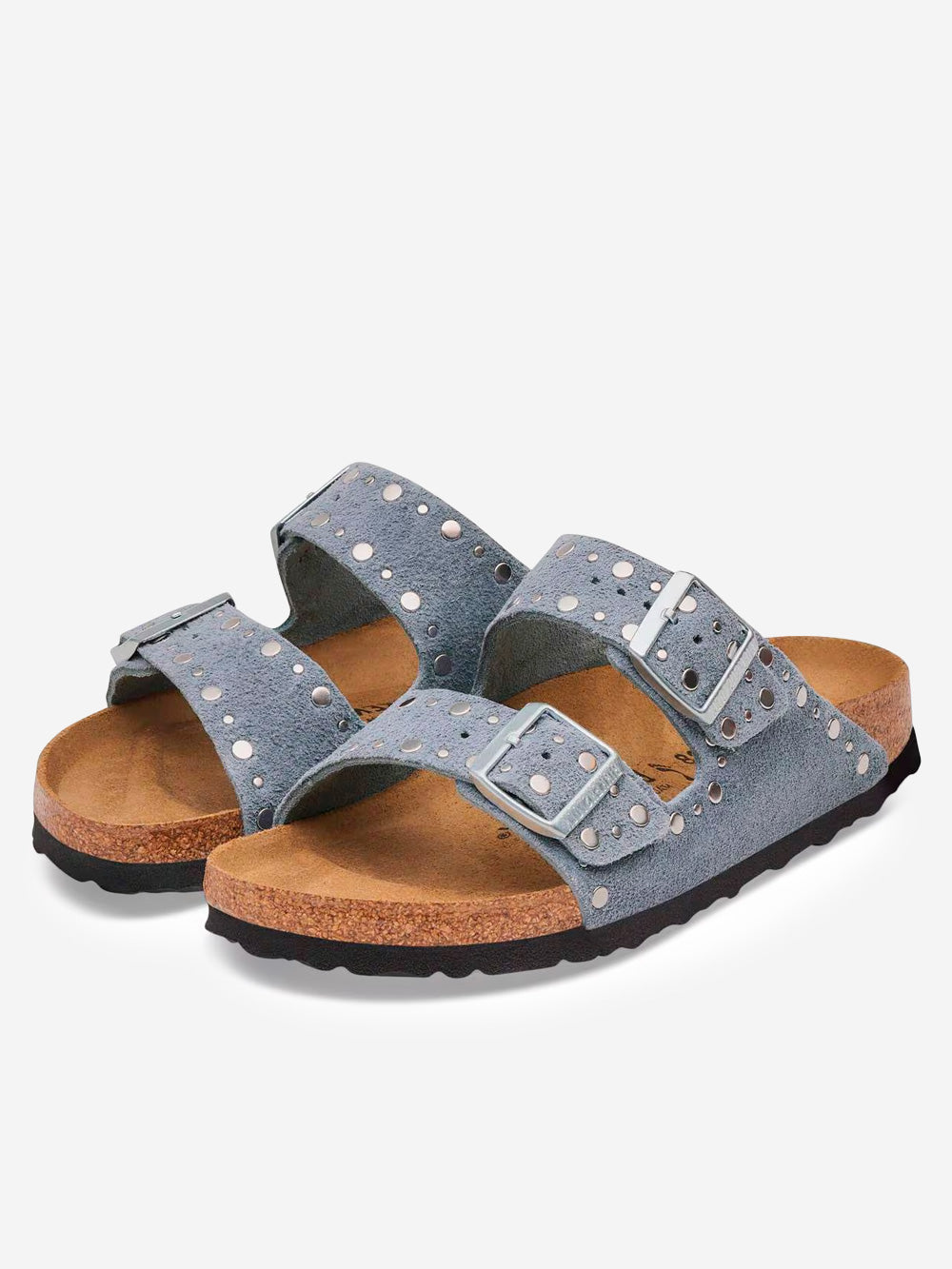 BIRKENSTOCK Arizona Rivet 'Stone Blue' in Pelle Scamosciata Blu chiaro Urbanstaroma