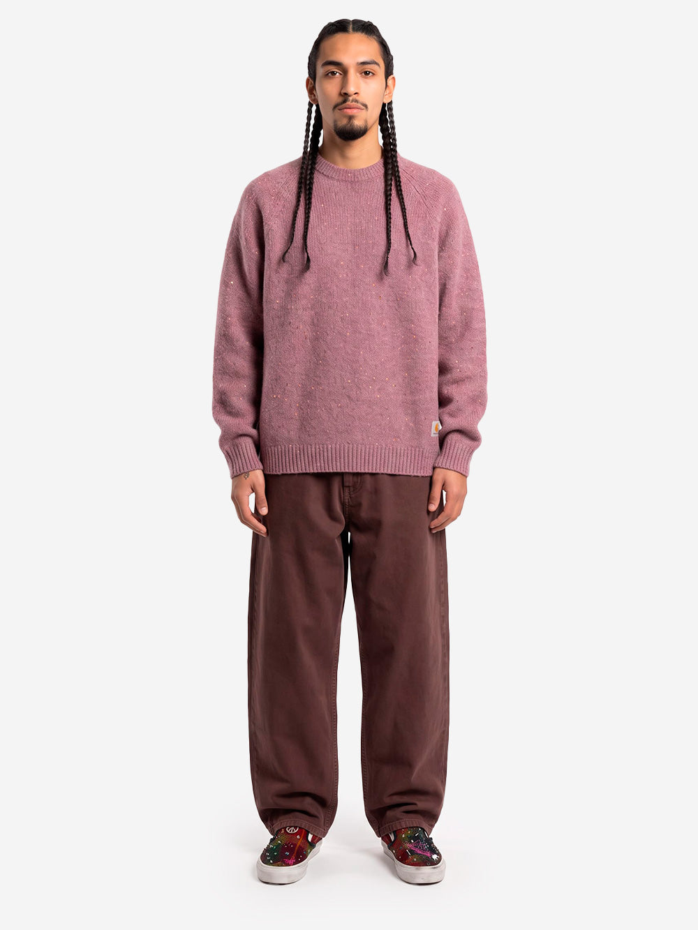 CARHARTT WIP Maglione in misto lana lilla 'Anglistic' Rosa Urbanstaroma