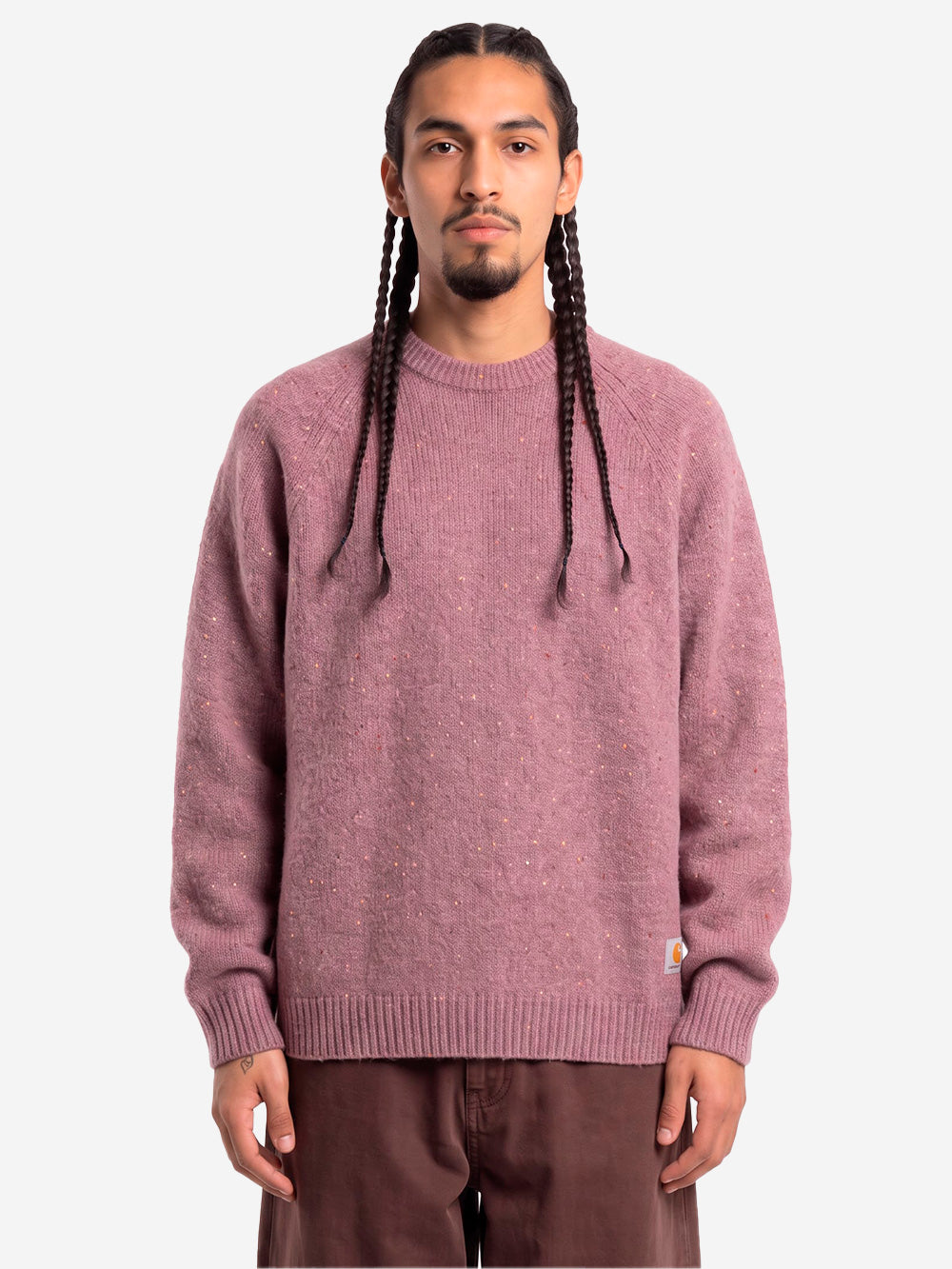 CARHARTT WIP Maglione in misto lana lilla 'Anglistic' Rosa Urbanstaroma