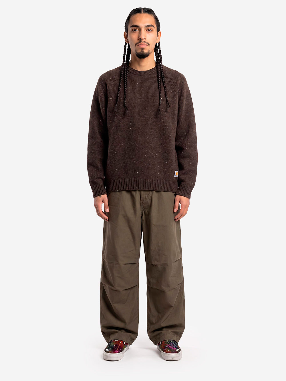 CARHARTT WIP Maglione in misto lana marrone 'Anglistic' Cioccolato Urbanstaroma