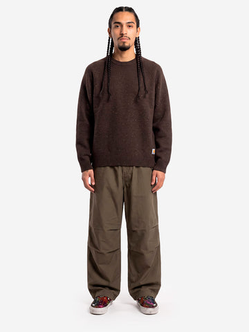 CARHARTT WIP Maglione in misto lana marrone 'Anglistic' Cioccolato