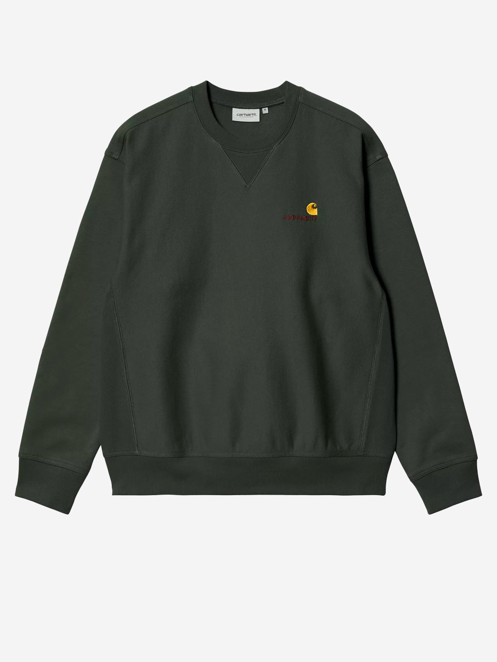 CARHARTT WIP American Script felpa girocollo verde Verde Urbanstaroma