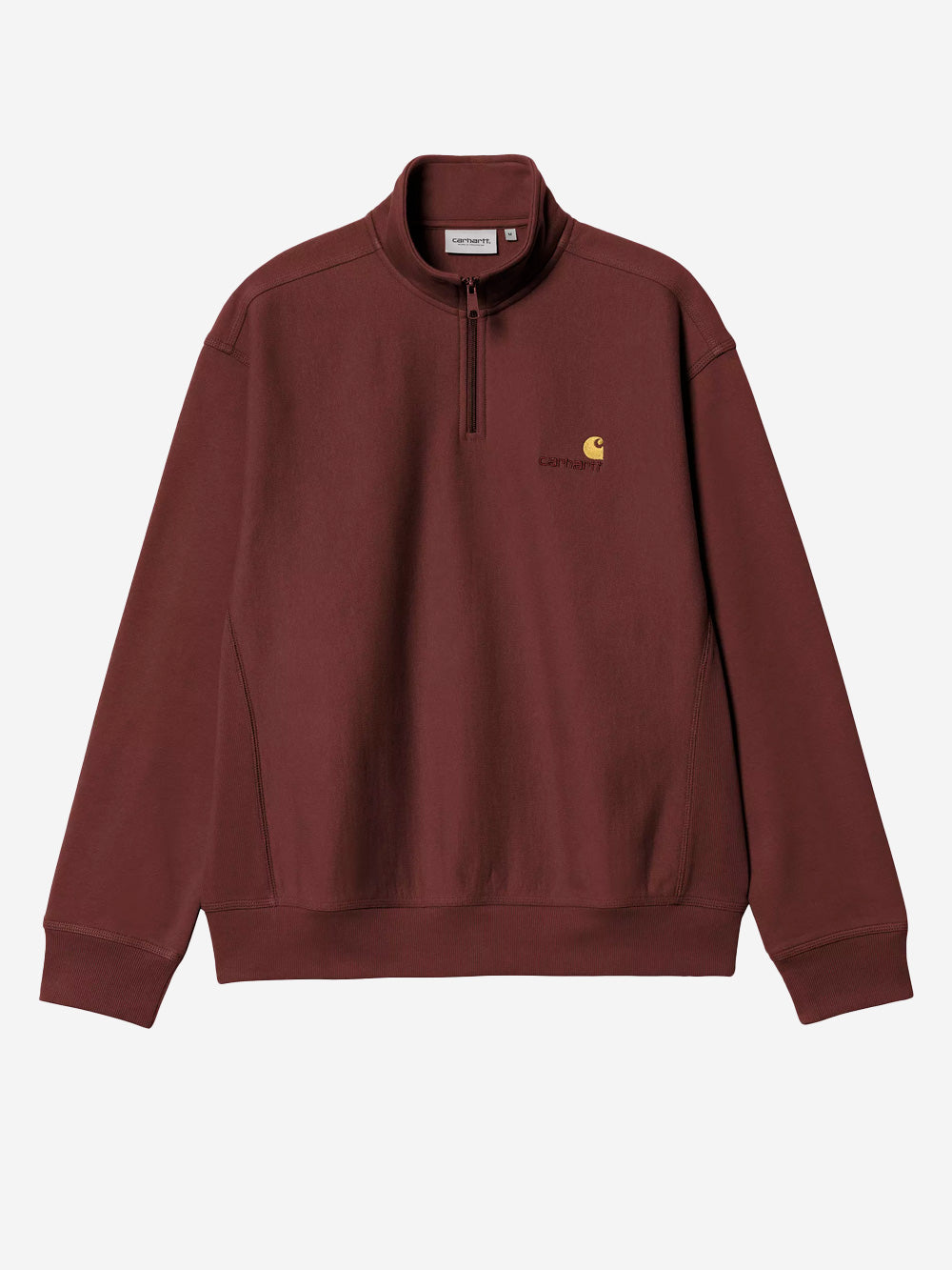 CARHARTT WIP Felpa Half Zip amarone American Script Bordeaux Urbanstaroma