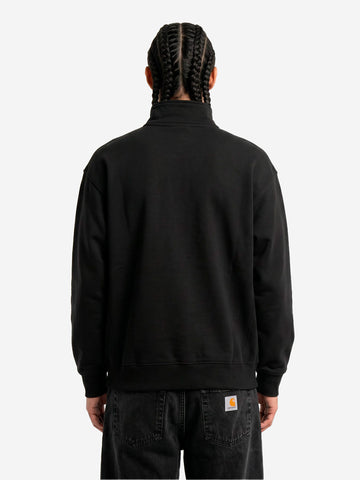 CARHARTT WIP Felpa Half Zip nera con ricamo americano Nero