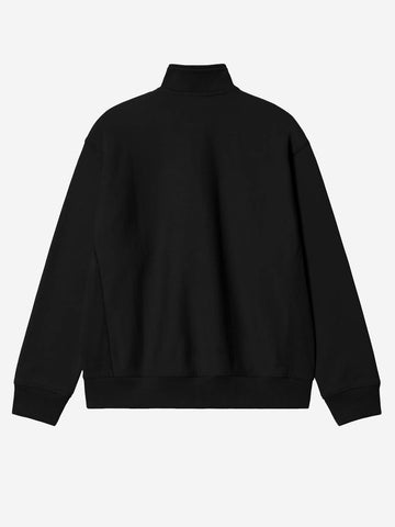 CARHARTT WIP Felpa Half Zip nera con ricamo americano Nero