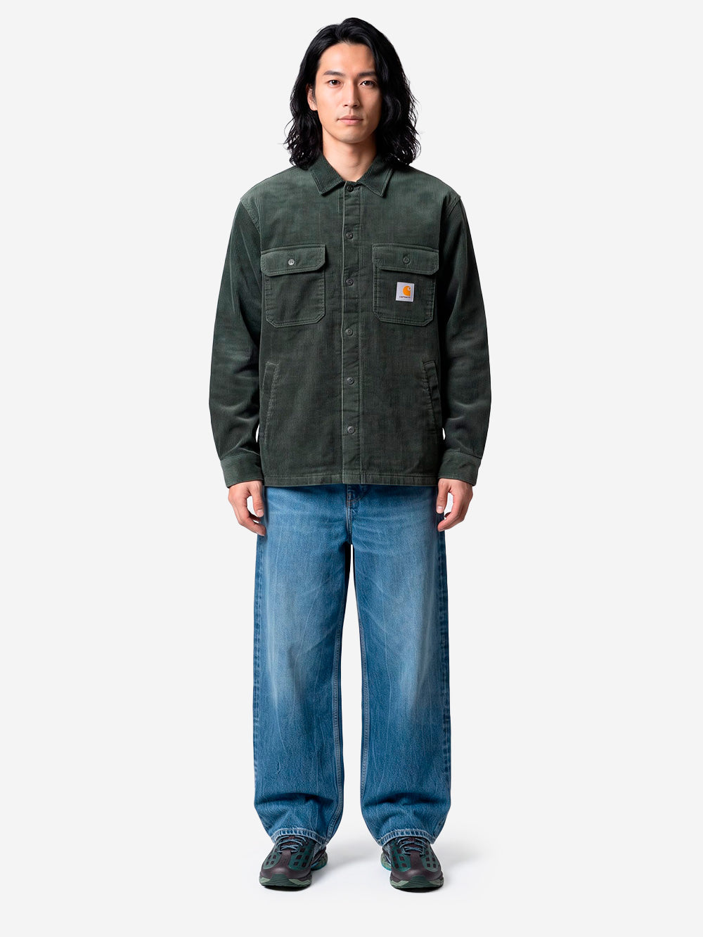 CARHARTT WIP Overshirt foderata Whitsome verde Verde Urbanstaroma