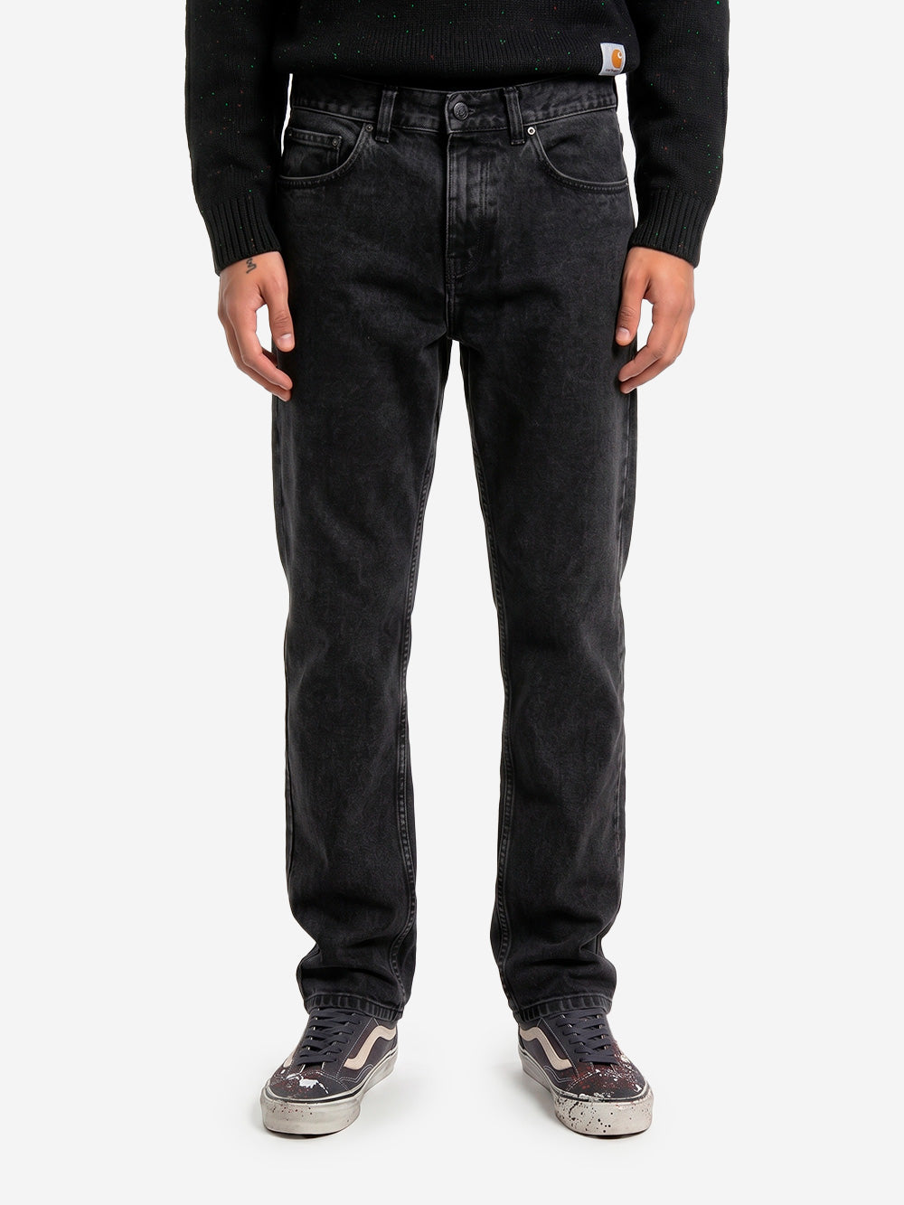 CARHARTT WIP Pantaloni 'Newel' in denim nero stone washed Nero Urbanstaroma