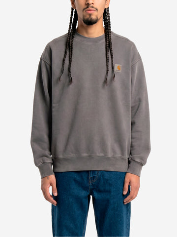 CARHARTT WIP Felpa 'Vista' nera effetto dyed grigio