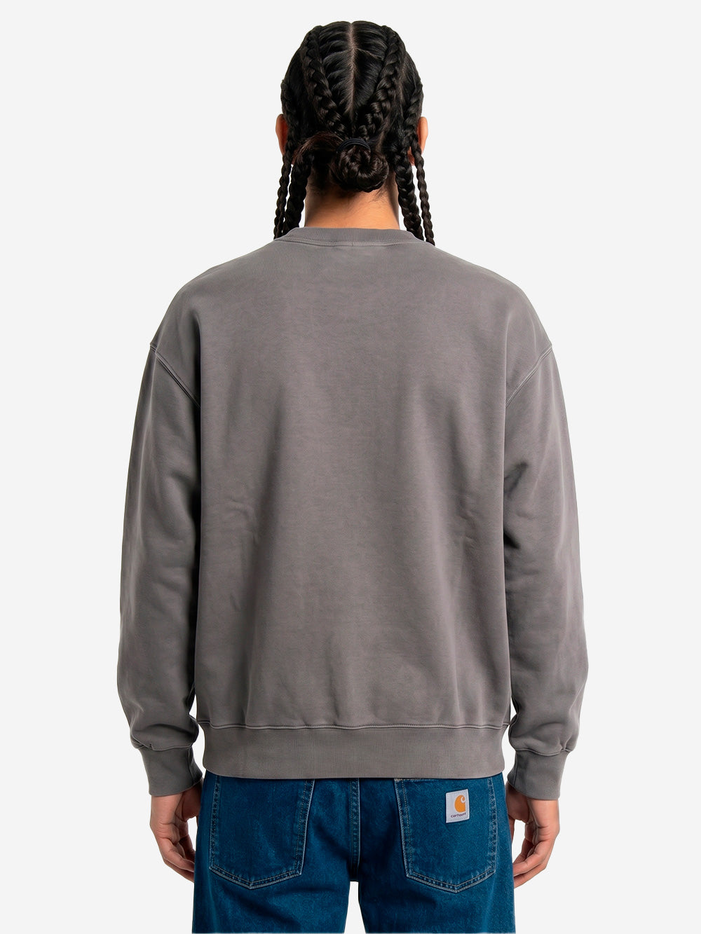 CARHARTT WIP Felpa 'Vista' nera effetto dyed grigio Urbanstaroma