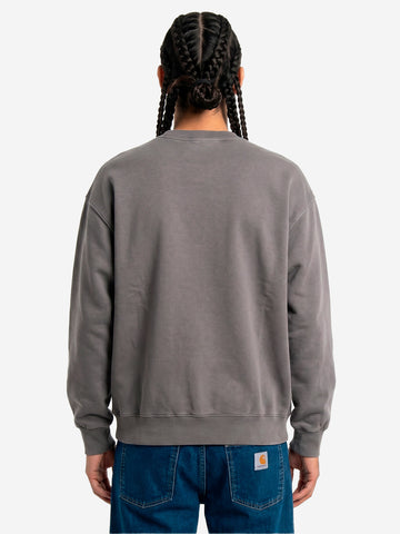 CARHARTT WIP Felpa 'Vista' nera effetto dyed grigio