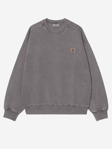 CARHARTT WIP Felpa 'Vista' nera effetto dyed grigio