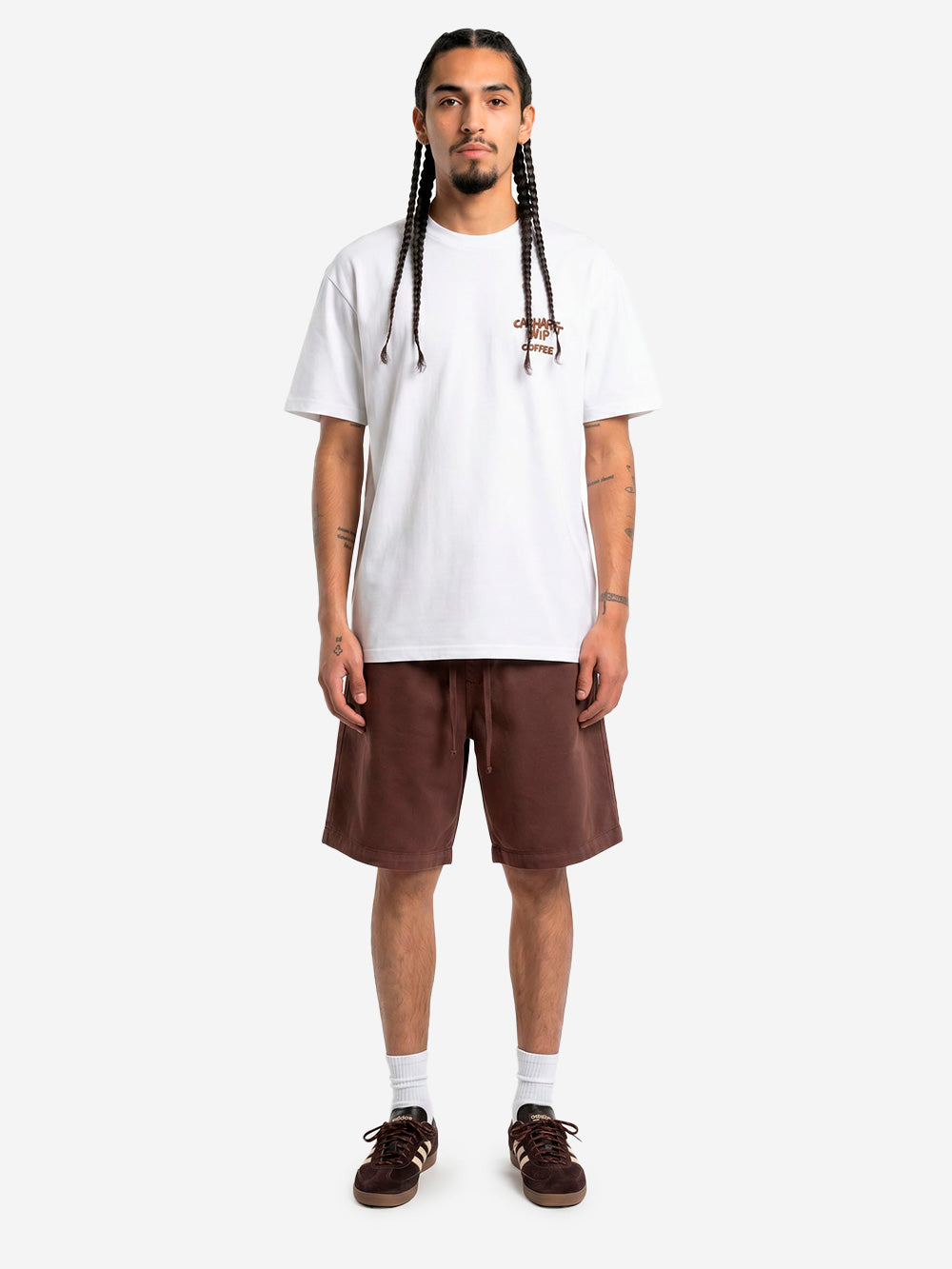 CARHARTT WIP Shorts marroni 'Floyde' con lycra Marrone Urbanstaroma