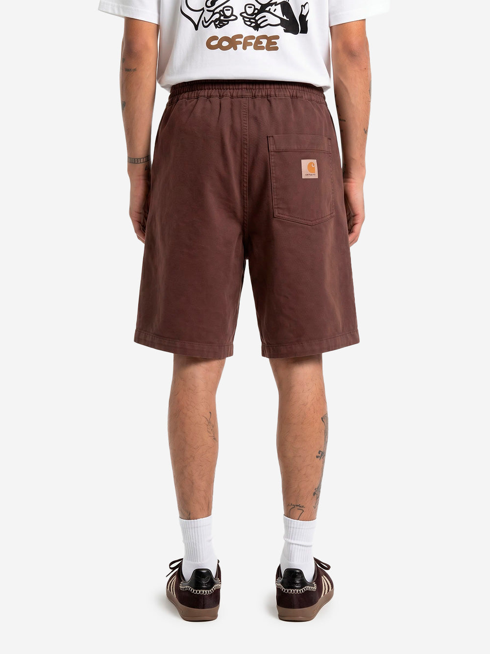 CARHARTT WIP Shorts marroni 'Floyde' con lycra Marrone Urbanstaroma