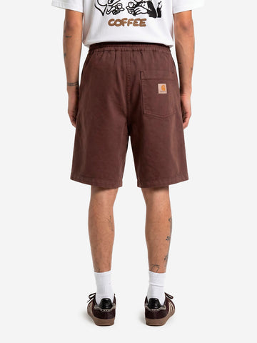CARHARTT WIP Shorts marroni 'Floyde' con lycra Marrone