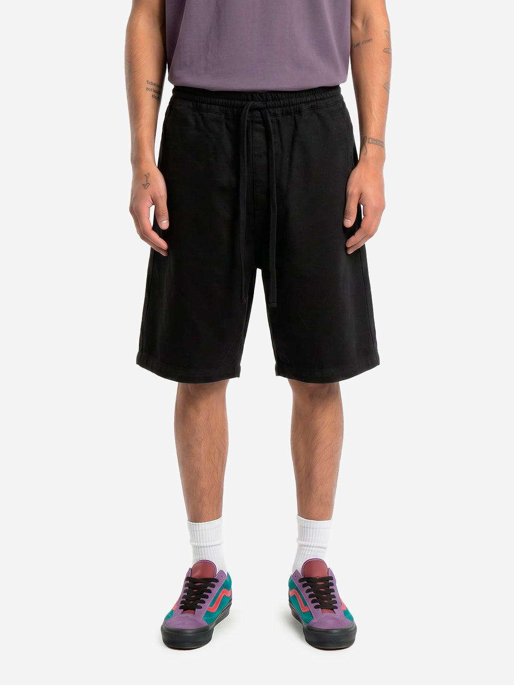 CARHARTT WIP Shorts neri 'Floyde' con lycra Nero Urbanstaroma