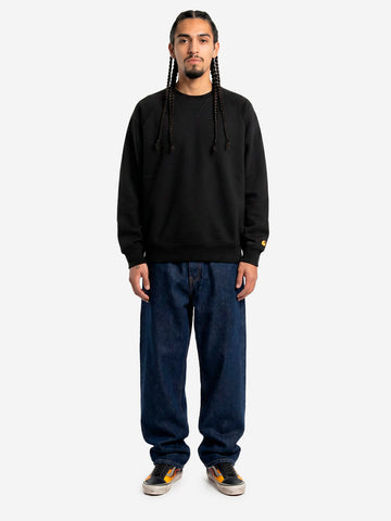 CARHARTT WIP Chase Sweat felpa nera Nero