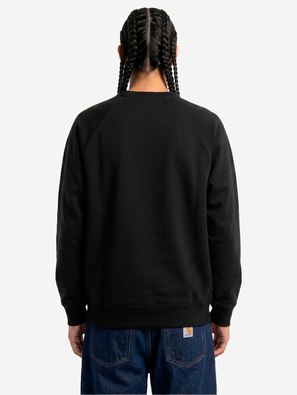 CARHARTT WIP Chase Sweat felpa nera Nero Urbanstaroma