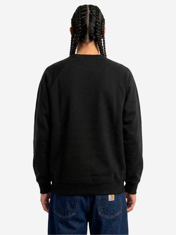 CARHARTT WIP Chase Sweat felpa nera Nero