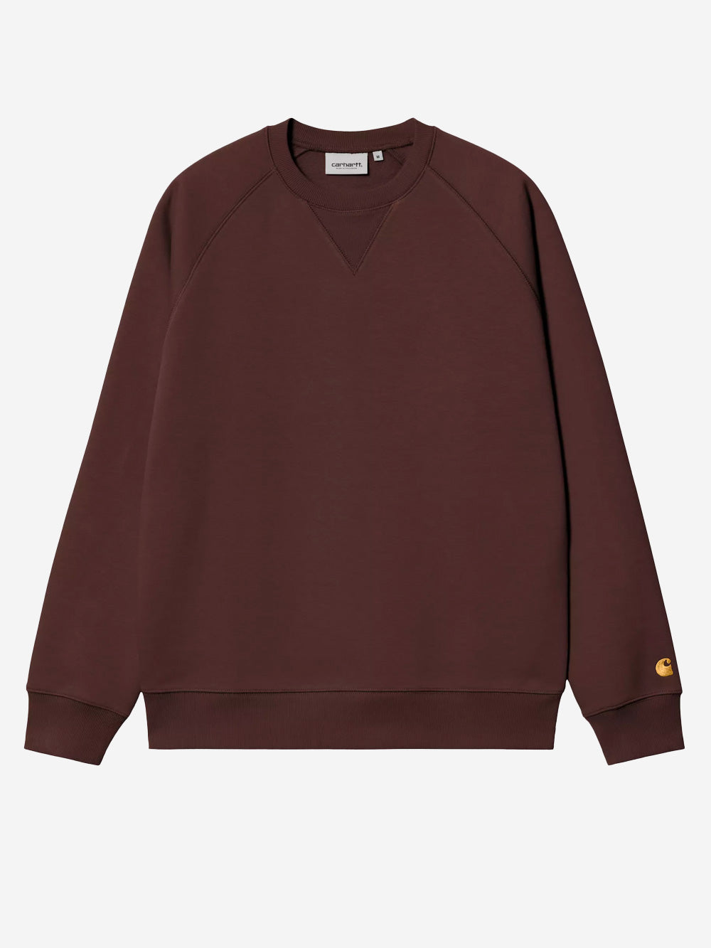 CARHARTT WIP Felpa girocollo bordeaux 'Chase Sweat' con logo ricamato Bordeau Urbanstaroma