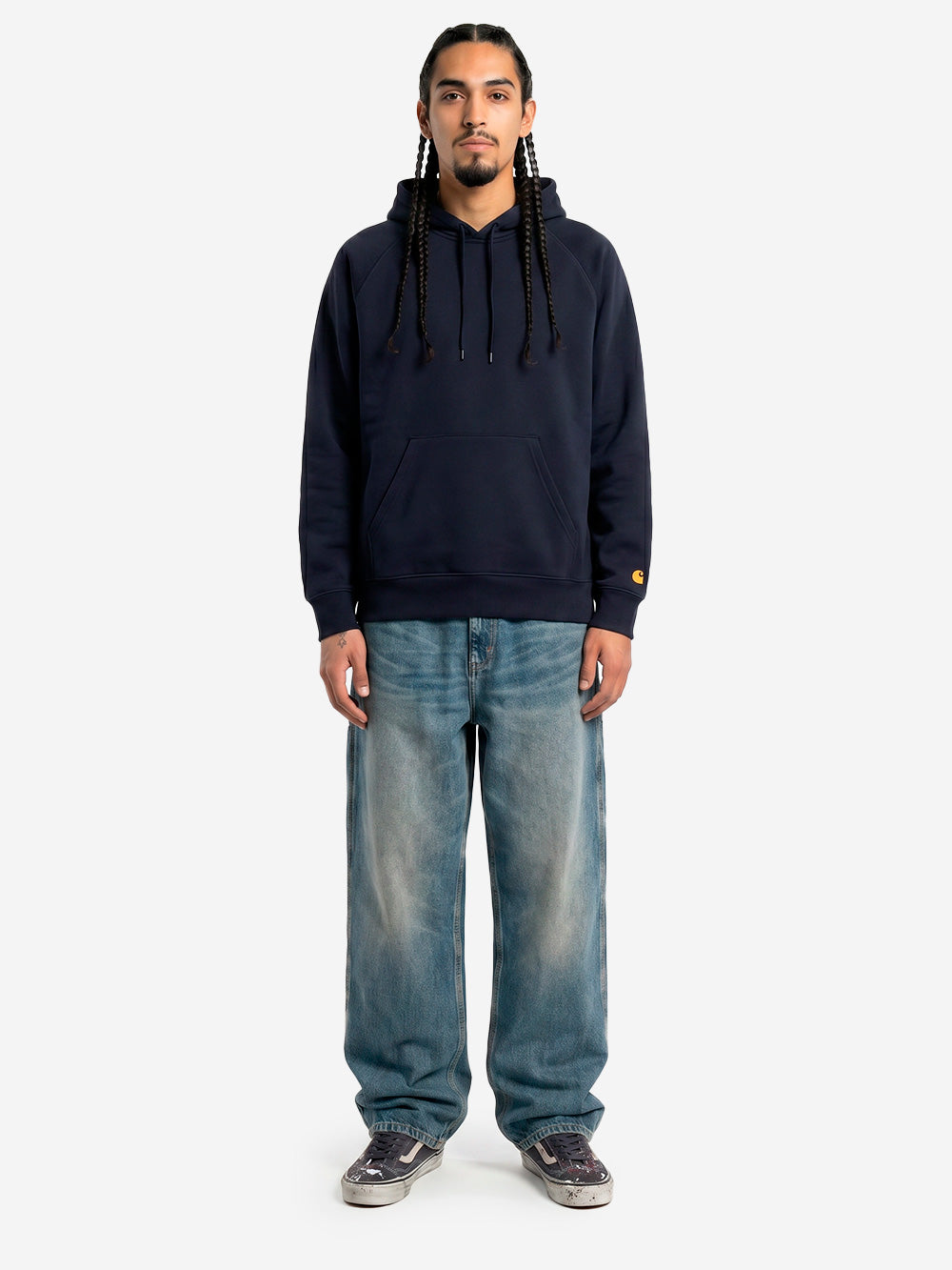 CARHARTT WIP Hooded 'Chase' Sweat navy Navy Urbanstaroma