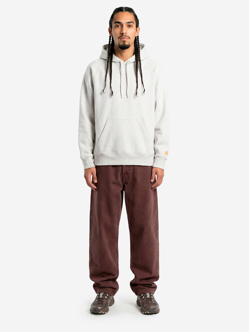 CARHARTT WIP Hooded 'Chase' Sweat grigia chiaro Grigio chiaro Urbanstaroma