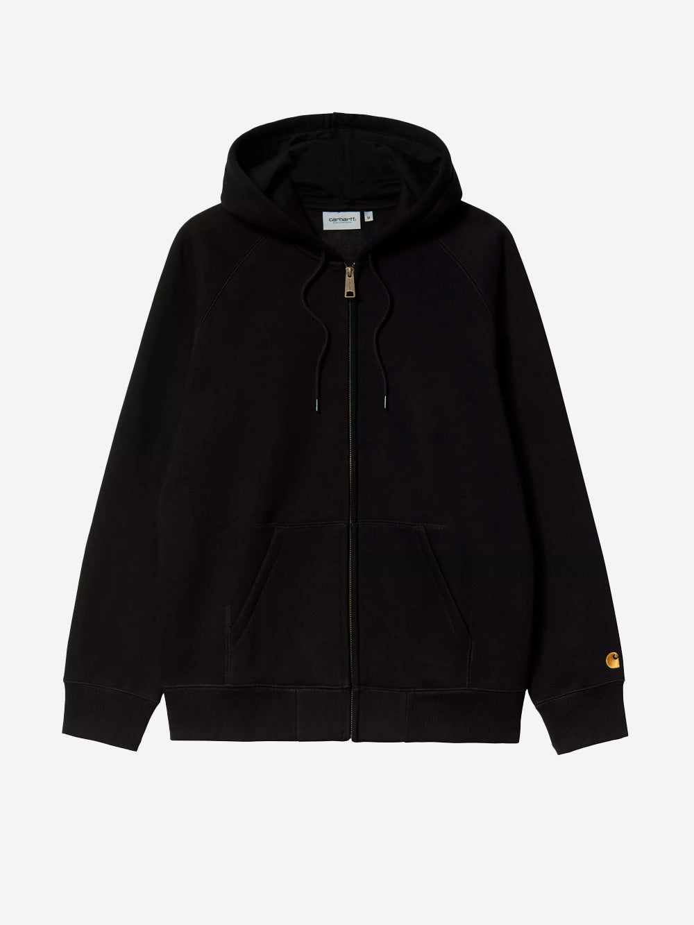 CARHARTT WIP Hooded Chase Jacket nera con zip Nero Urbanstaroma