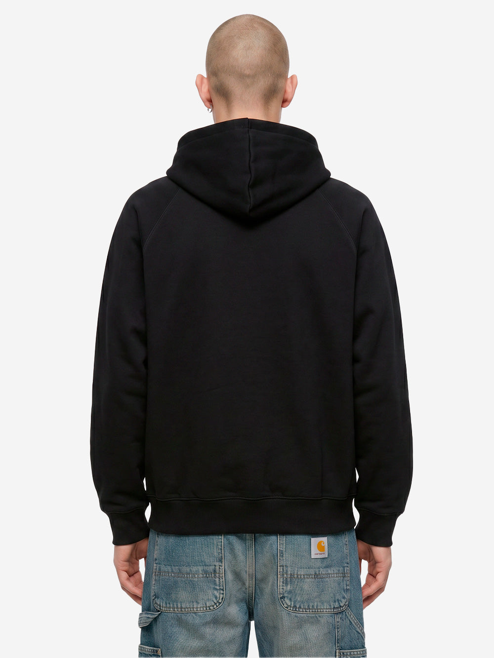 CARHARTT WIP Hooded Chase Jacket nera con zip Nero Urbanstaroma
