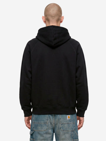 CARHARTT WIP Hooded Chase Jacket nera con zip Nero