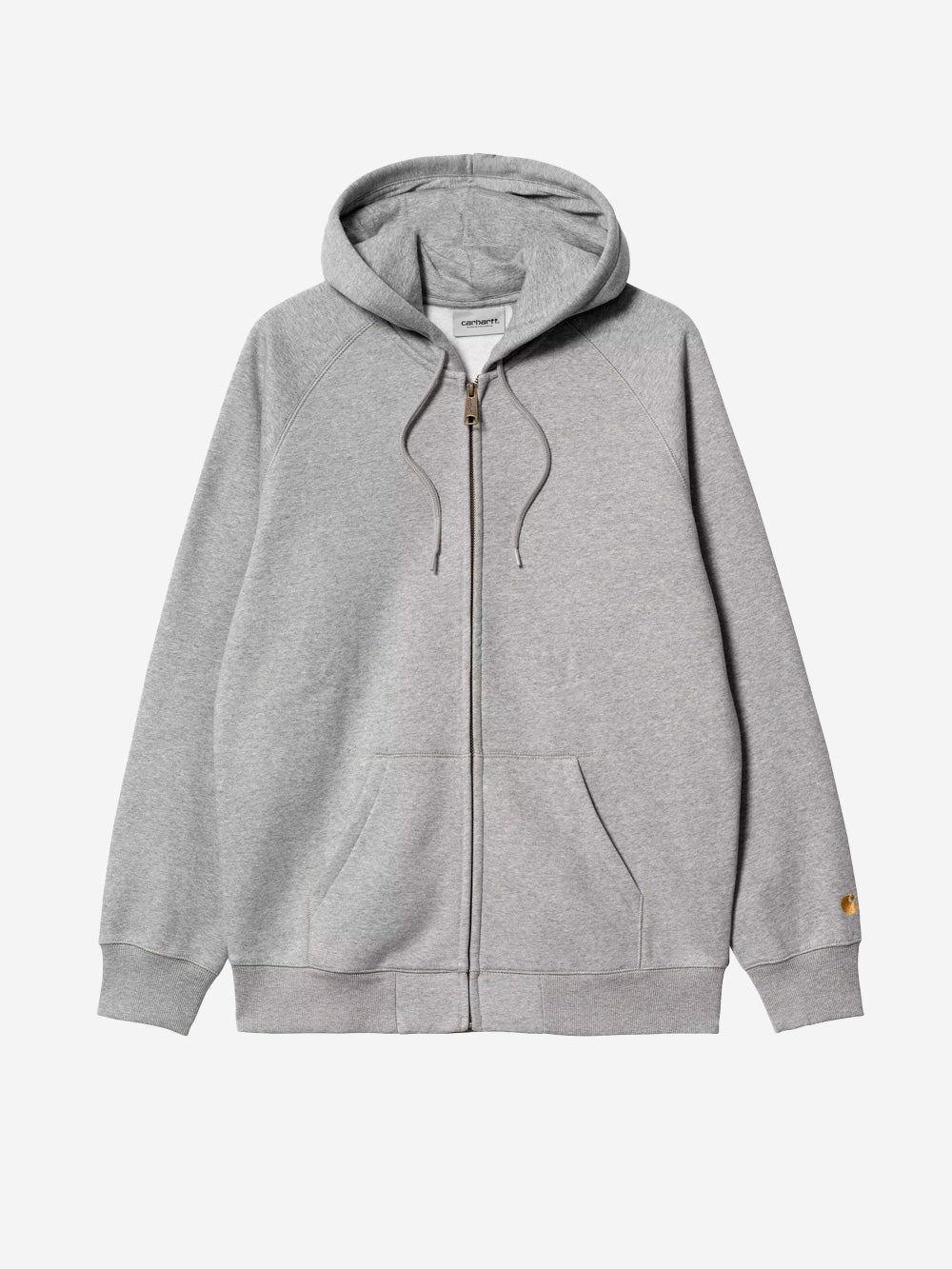 CARHARTT WIP Hooded 'Chase' Jacket grigia con zip Grigio Urbanstaroma