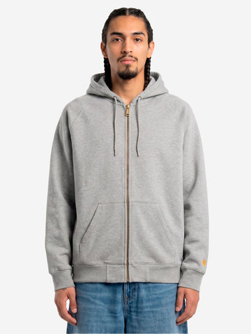 CARHARTT WIP Hooded 'Chase' Jacket grigia con zip Grigio