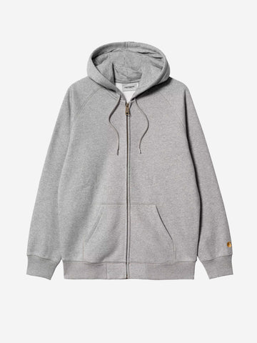 CARHARTT WIP Hooded 'Chase' Jacket grigia con zip Grigio