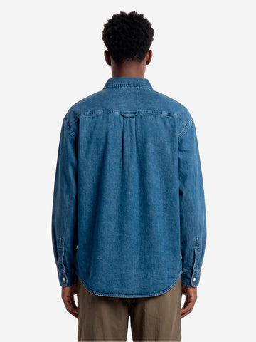 CARHARTT WIP Camicia 'Lucas' button-down in denim blu Blu