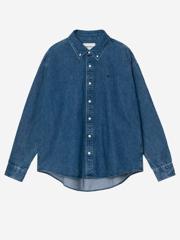 CARHARTT WIP Camicia 'Lucas' button-down in denim blu Blu