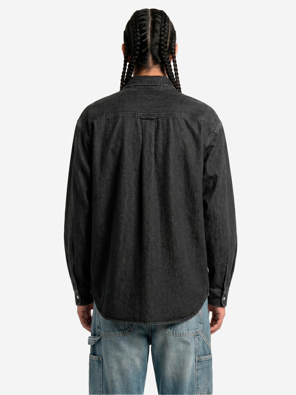 CARHARTT WIP Camicia 'Lucas' button-down in denim nero Nera Urbanstaroma