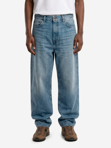 CARHARTT WIP Pantaloni 'Landon' in denim blu destroy wash Indigo