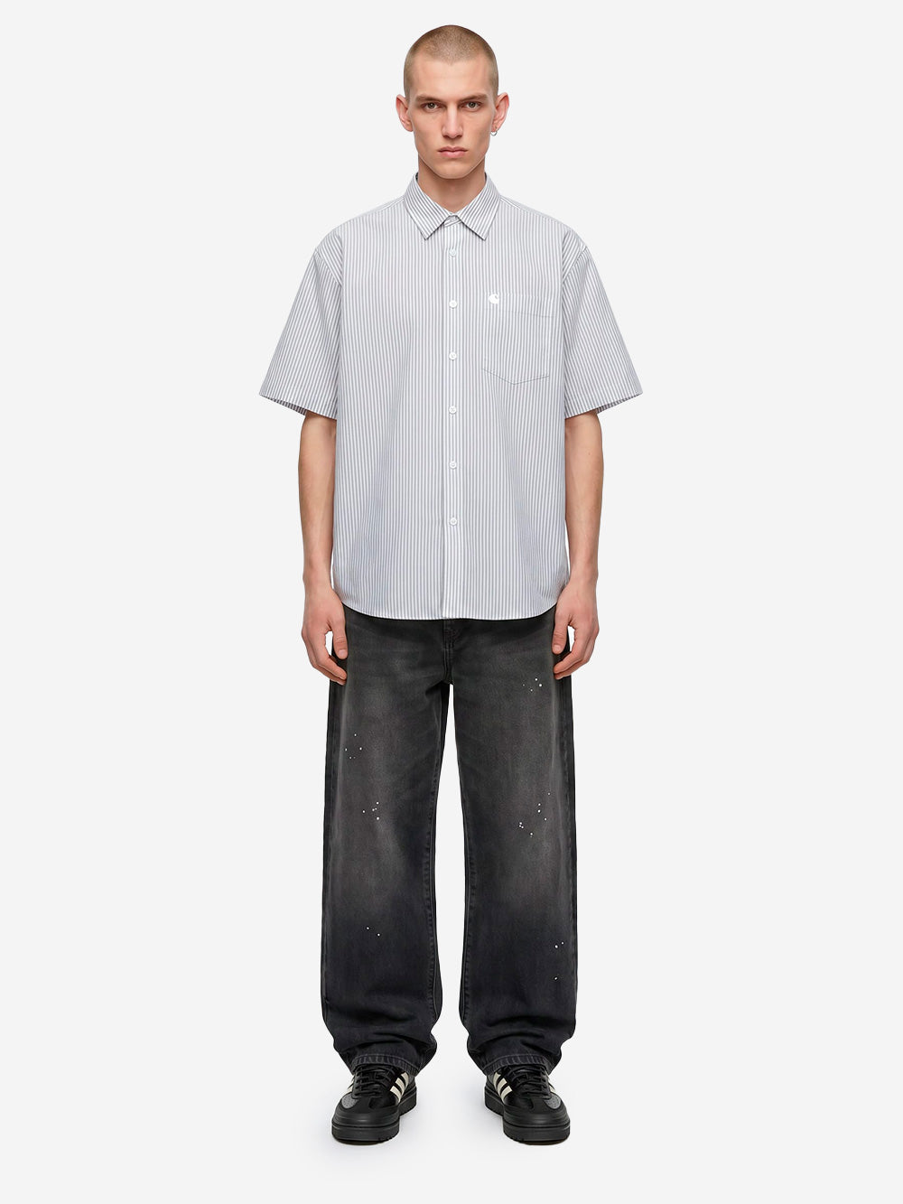 CARHARTT WIP Pantaloni 'Landon' in denim nero destroy wash Nero Urbanstaroma