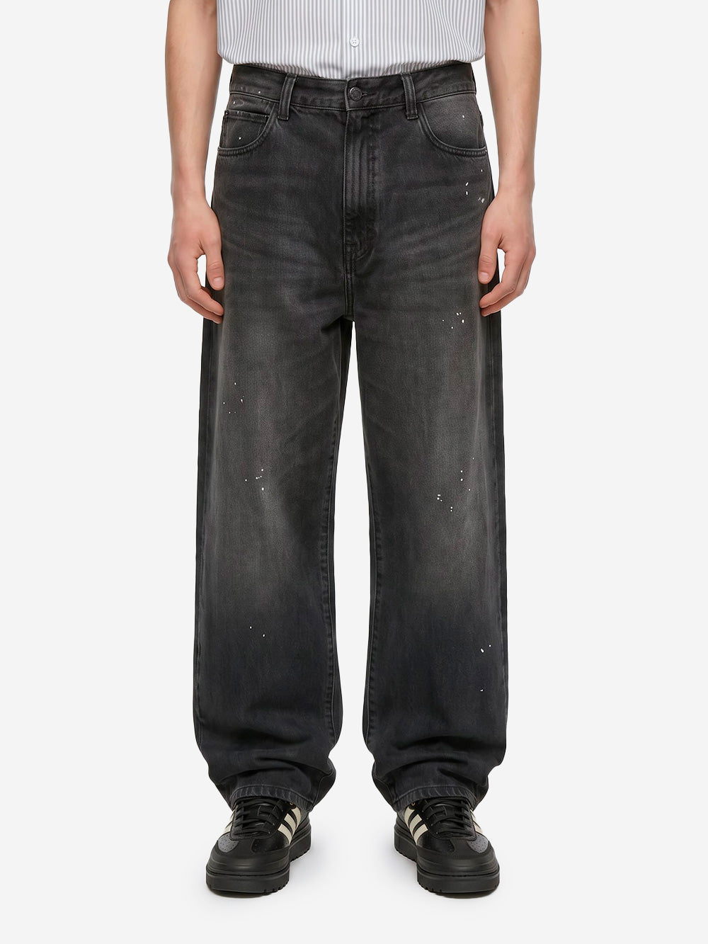 CARHARTT WIP Pantaloni 'Landon' in denim nero destroy wash Nero Urbanstaroma