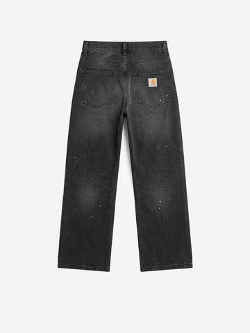 CARHARTT WIP Pantaloni 'Landon' in denim nero destroy wash Nero