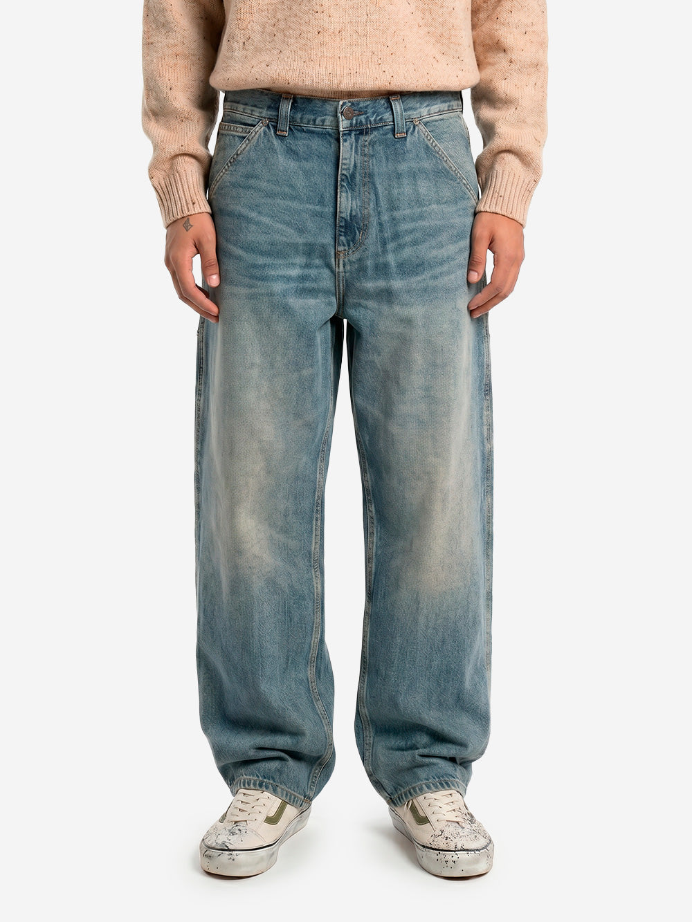 CARHARTT WIP OG Single Knee Pant in denim blu used wash Blu Urbanstaroma