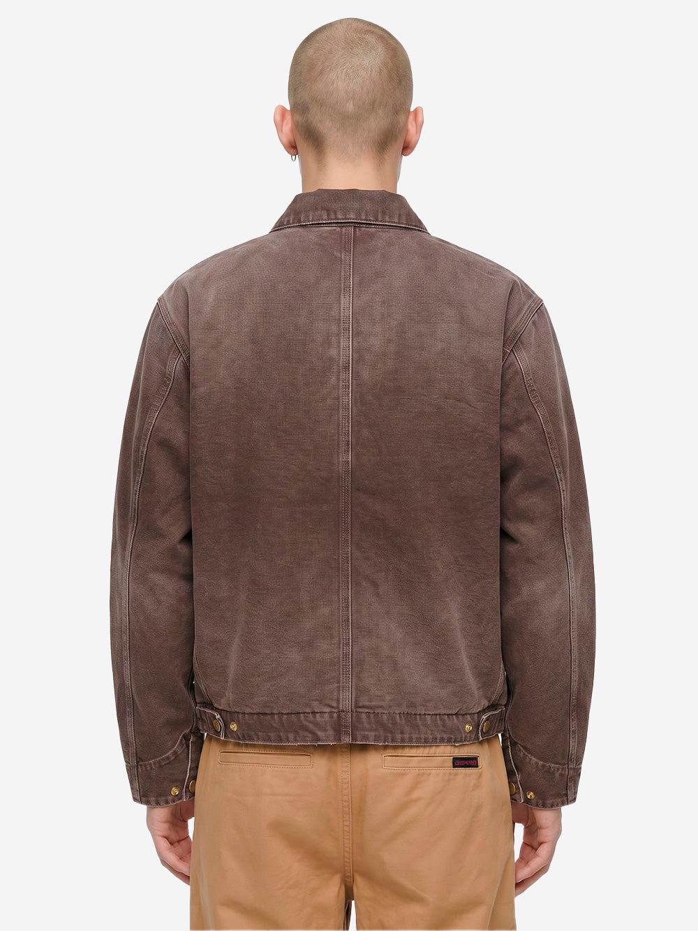 CARHARTT WIP Giacca OG Detroit in tela marrone con trattamento distressed Marrone Urbanstaroma