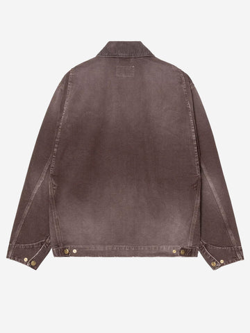CARHARTT WIP Giacca OG Detroit in tela marrone con trattamento distressed Marrone