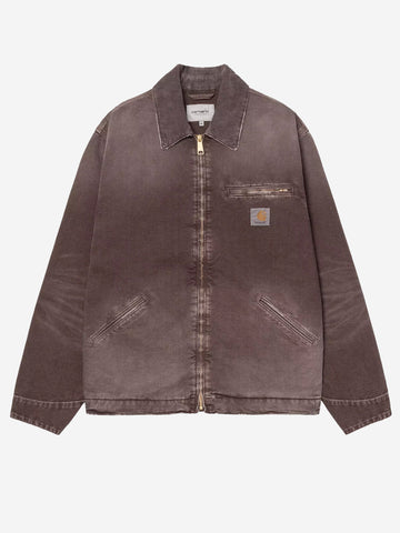 CARHARTT WIP Giacca OG Detroit in tela marrone con trattamento distressed Marrone